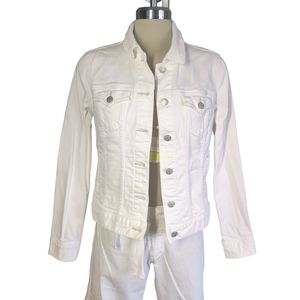 Old Navy White Jean Jacket Size M